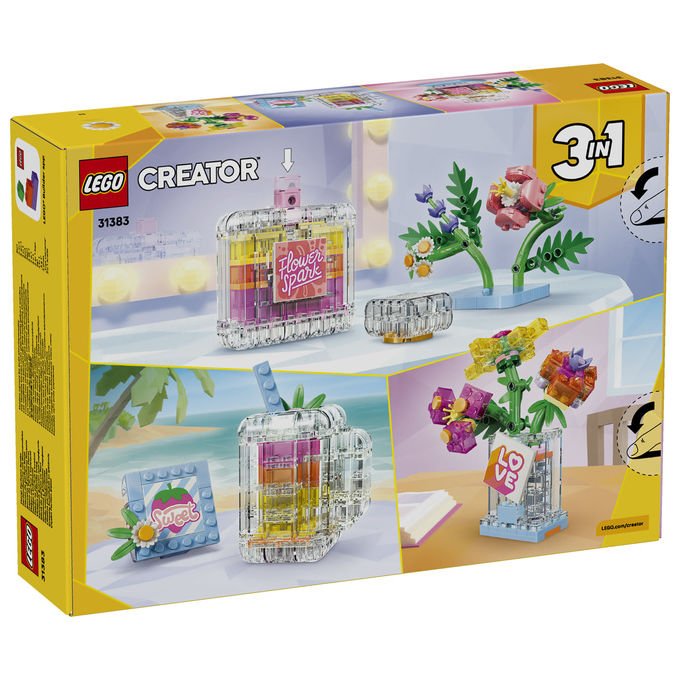 Lego 31383 Creator Set di Costruzioni 3 in 1 Boccetta di Profumo con Decorazione Floreale 286 pezzi 8+