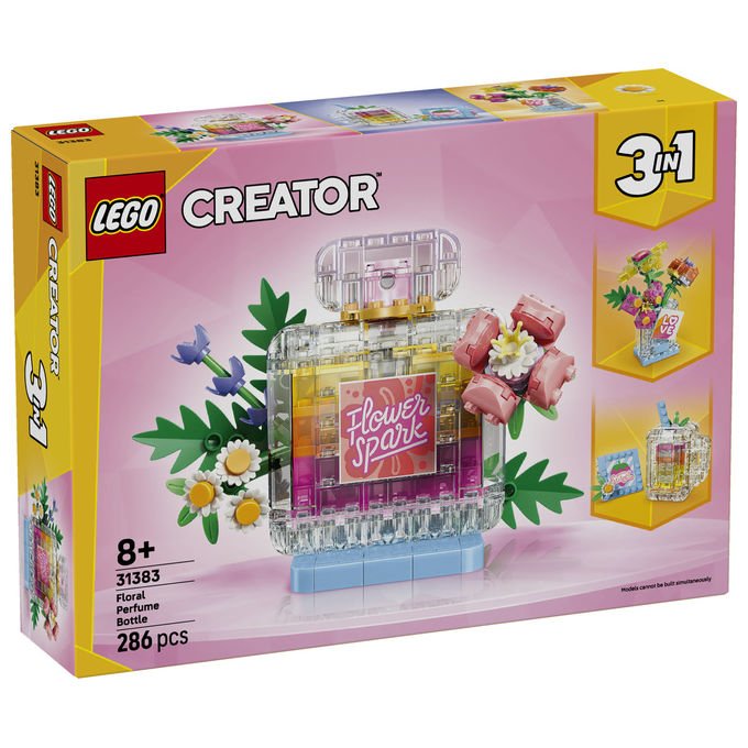 Lego 31383 Creator Set di Costruzioni 3 in 1 Boccetta di Profumo con Decorazione Floreale 286 pezzi 8+