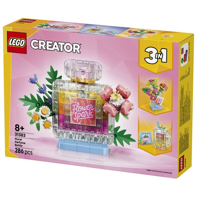 Lego 31383 Creator Set di Costruzioni 3 in 1 Boccetta di Profumo con Decorazione Floreale 286 pezzi 8+