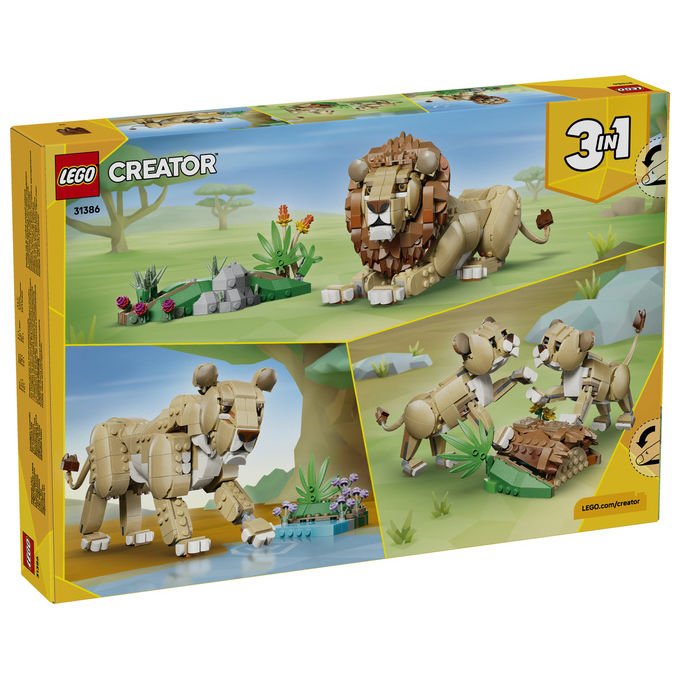 Lego 31386 Creator 3in1 Set Costruzioni Animali Selvatici Leone Maestoso 839 pezzi da 9 anni
