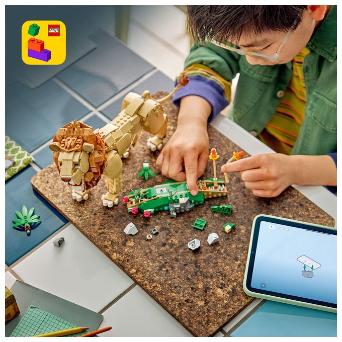 Lego 31386 Creator 3in1 Set Costruzioni Animali Selvatici Leone Maestoso 839 pezzi da 9 anni