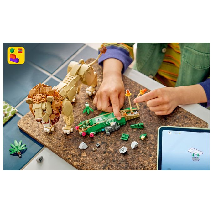 Lego 31386 Creator 3in1 Set Costruzioni Animali Selvatici Leone Maestoso 839 pezzi da 9 anni