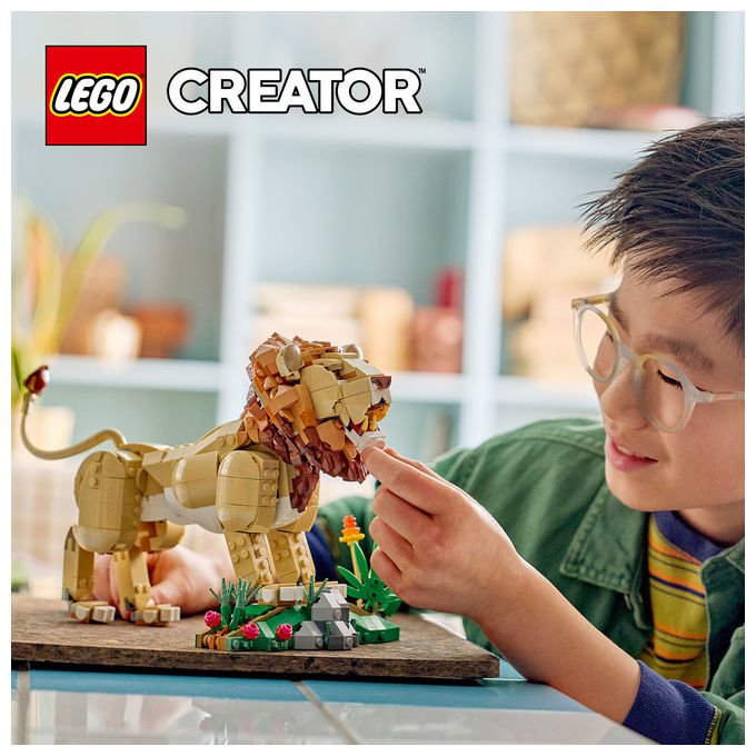 Lego 31386 Creator 3in1 Set Costruzioni Animali Selvatici Leone Maestoso 839 pezzi da 9 anni