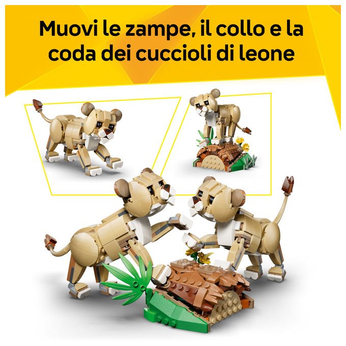Lego 31386 Creator 3in1 Set Costruzioni Animali Selvatici Leone Maestoso 839 pezzi da 9 anni