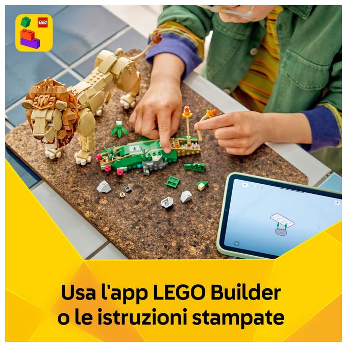 Lego 31386 Creator 3in1 Set Costruzioni Animali Selvatici Leone Maestoso 839 pezzi da 9 anni
