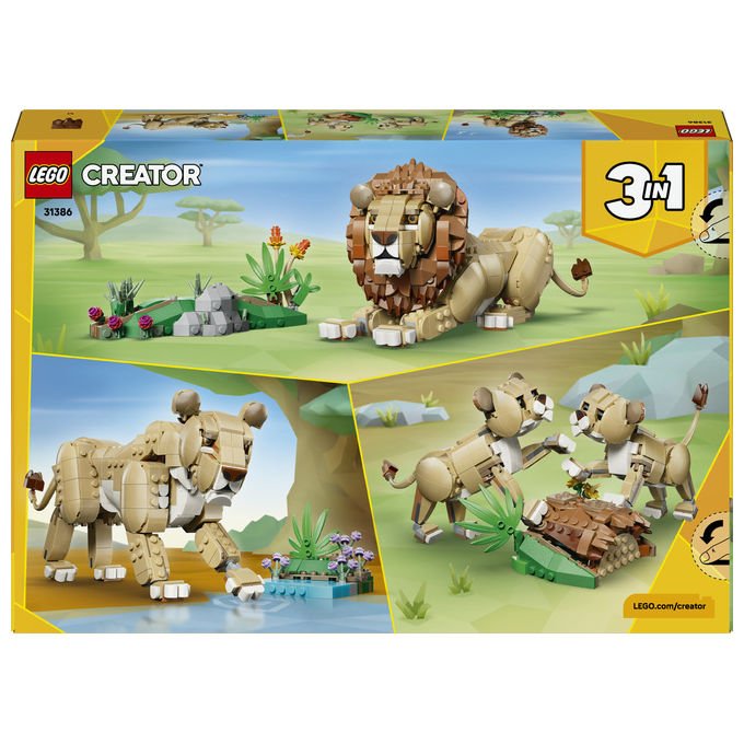 Lego 31386 Creator 3in1 Set Costruzioni Animali Selvatici Leone Maestoso 839 pezzi da 9 anni