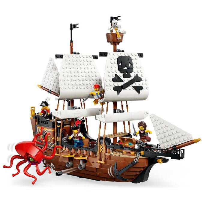 Lego 31387 Creator 3 in 1 Set da Costruzione Nave da Pirata 1074 Pezzi 5 Minifigure 9 Anni colore Multicolore