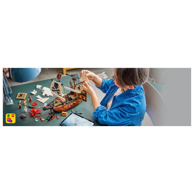 Lego 31387 Creator 3 in 1 Set da Costruzione Nave da Pirata 1074 Pezzi 5 Minifigure 9 Anni colore Multicolore