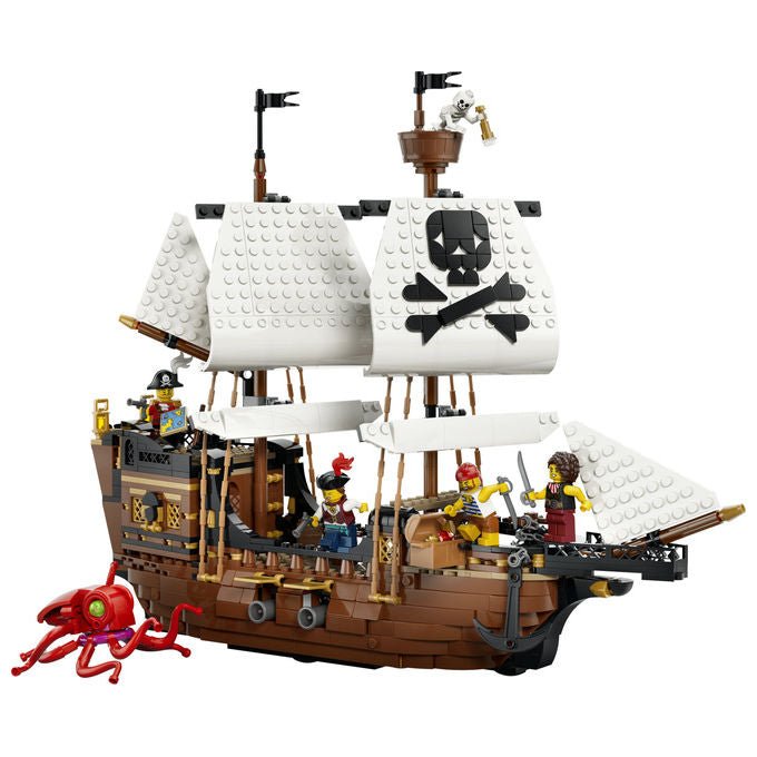 Lego 31387 Creator 3 in 1 Set da Costruzione Nave da Pirata 1074 Pezzi 5 Minifigure 9 Anni colore Multicolore