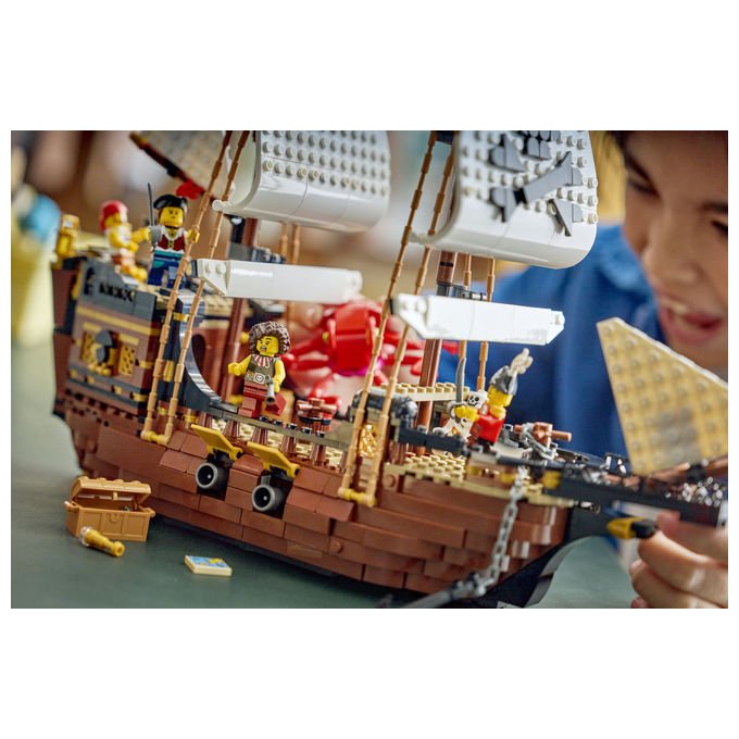 Lego 31387 Creator 3 in 1 Set da Costruzione Nave da Pirata 1074 Pezzi 5 Minifigure 9 Anni colore Multicolore