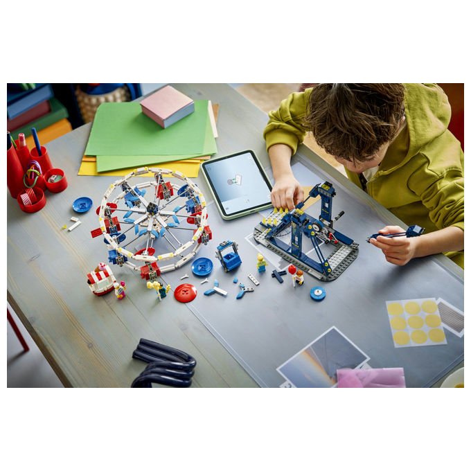 Lego 31389 Creator Set di Costruzione 3 in 1 Ruota Panoramica UFO Giostra 916 pezzi 4 Minifigure da 8 anni