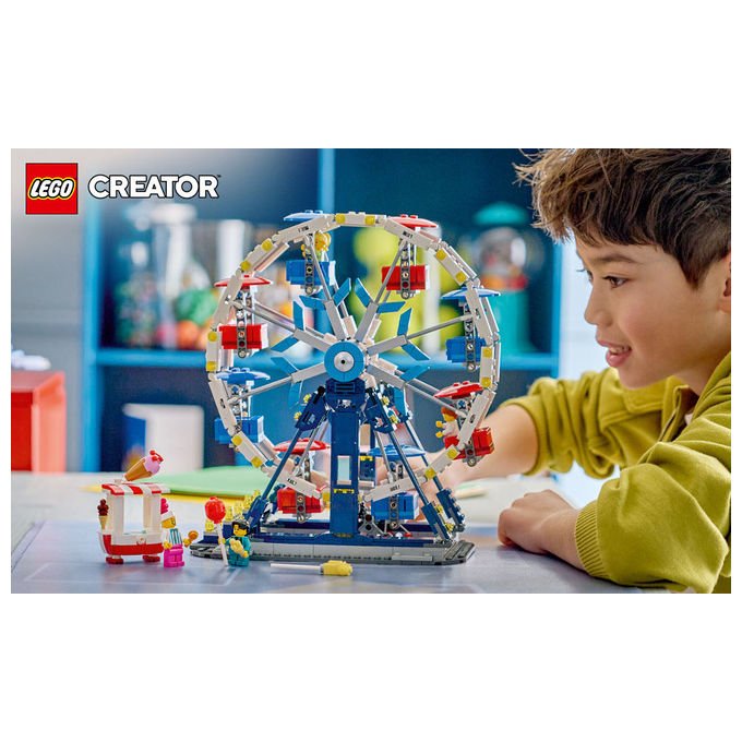 Lego 31389 Creator Set di Costruzione 3 in 1 Ruota Panoramica UFO Giostra 916 pezzi 4 Minifigure da 8 anni
