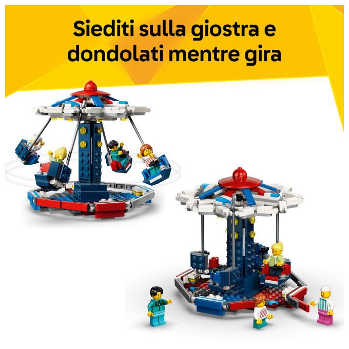 Lego 31389 Creator Set di Costruzione 3 in 1 Ruota Panoramica UFO Giostra 916 pezzi 4 Minifigure da 8 anni