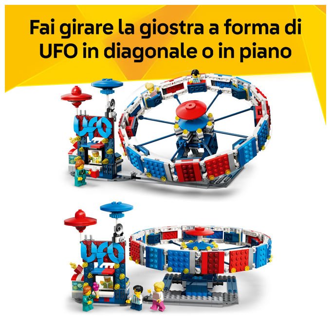 Lego 31389 Creator Set di Costruzione 3 in 1 Ruota Panoramica UFO Giostra 916 pezzi 4 Minifigure da 8 anni