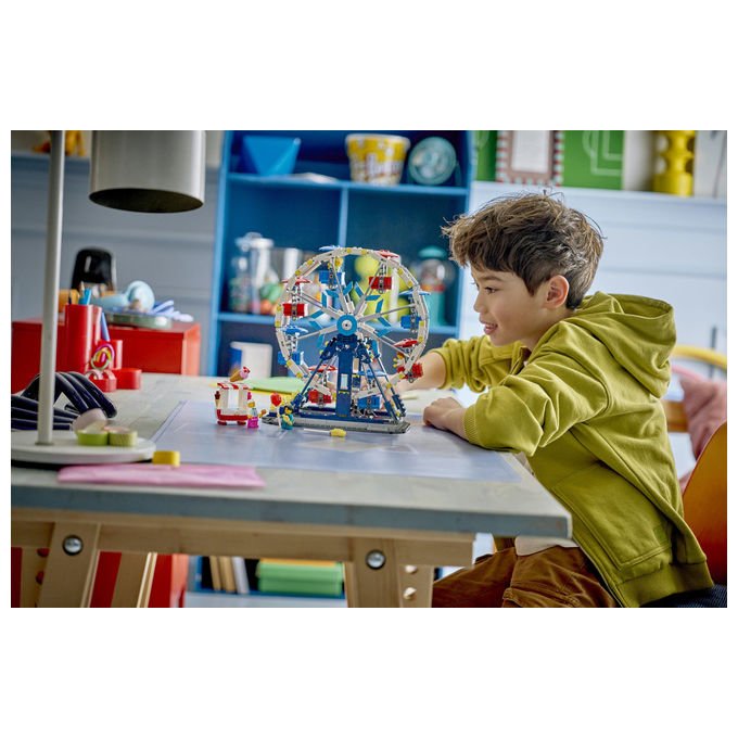 Lego 31389 Creator Set di Costruzione 3 in 1 Ruota Panoramica UFO Giostra 916 pezzi 4 Minifigure da 8 anni