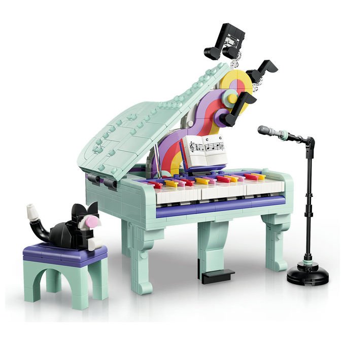 Lego 31392 Creator 3 in 1 Set Costruzioni Pianoforte Decorativo con Gatto Radio Giradischi 485 pezzi da 9 anni