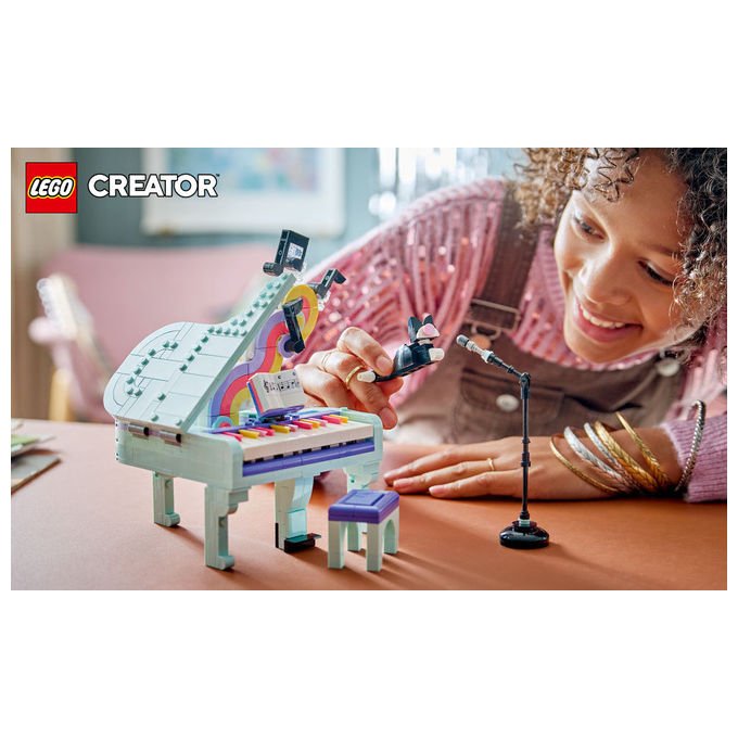 Lego 31392 Creator 3 in 1 Set Costruzioni Pianoforte Decorativo con Gatto Radio Giradischi 485 pezzi da 9 anni