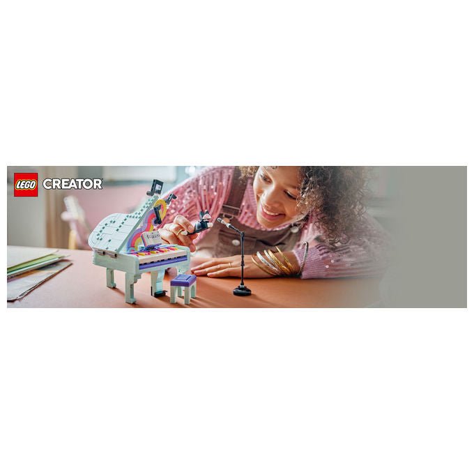 Lego 31392 Creator 3 in 1 Set Costruzioni Pianoforte Decorativo con Gatto Radio Giradischi 485 pezzi da 9 anni