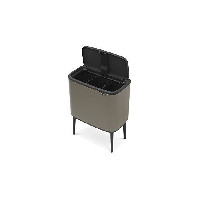 Brabantia Waste Bin Bo Touch Bin Pattumiera Platinum 3 x 11 Litri