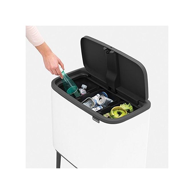 Brabantia Waste Bin Bo Touch Bin Pattumiera Platinum 3 x 11 Litri