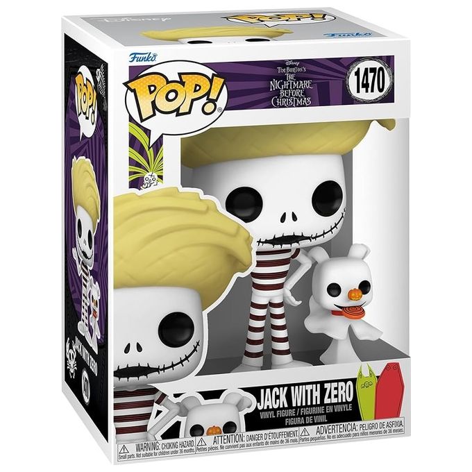 Funko 93240 Pop! and Buddy Figura in Vinile da Collezione Jack e Zero The Nightmare Before Christmas colore Multicolore