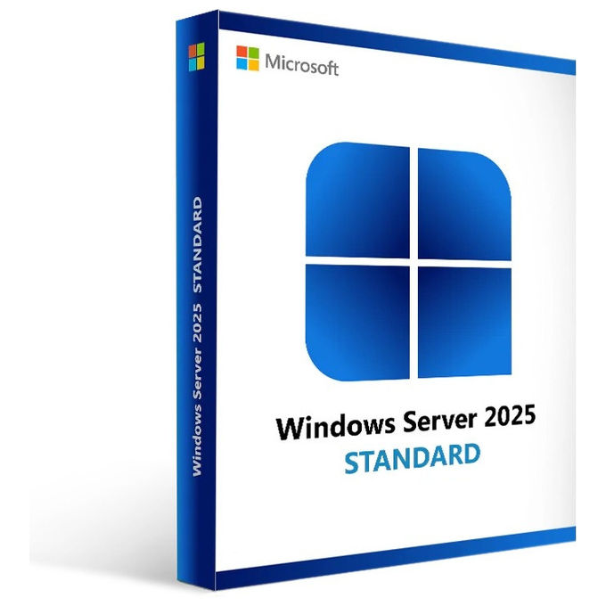 Dell 634-CVFB Windows Server Standard Downgrade 2025 2022 Multilingua 1 licenza 64-bit DVD incluso
