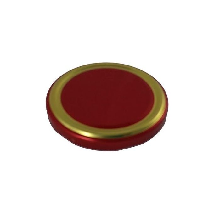 Capsule per Vasi con Flip Rosso-Oro 100 Pezzi Diametro 53mm