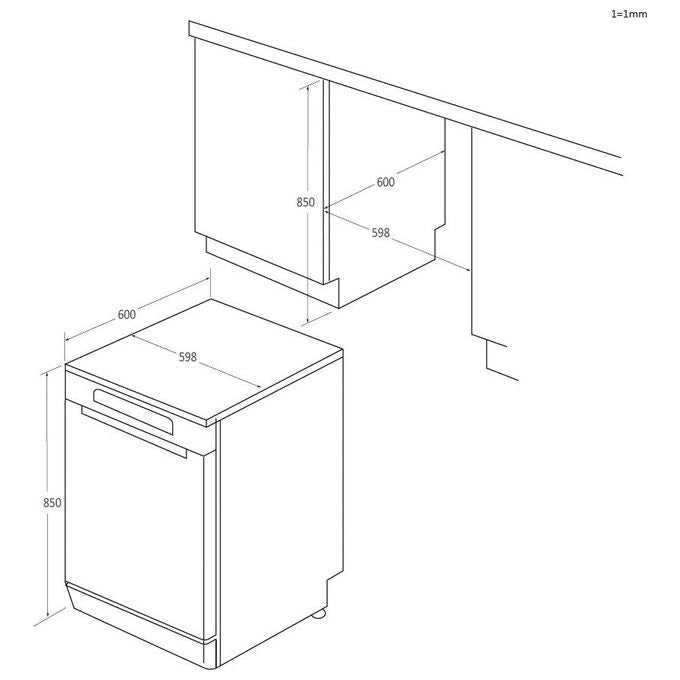 Haier XF 6A0M4PDX I-Pro Shine Series 7 Lavastoviglie Libera Installazione 16 coperti Classe A Wi-Fi Bluetooth Dry Boost (85x60x60 cm) colore Acciaio inox