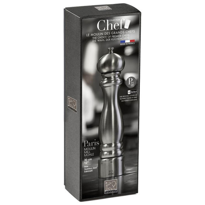 Peugeot 32494 Paris Chef Macinapepe Acciaio Inox con Meccanismo U-Select Regolabile Altezza 22 cm colore Acciaio inox
