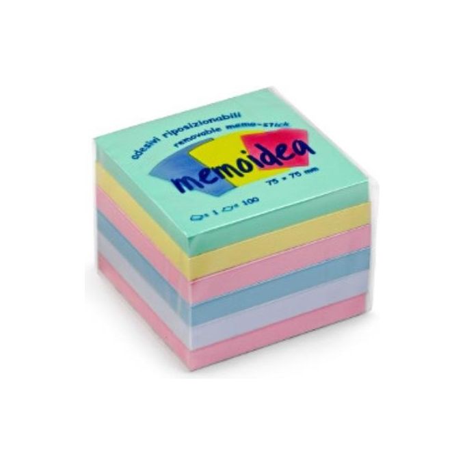Memoidea Confezione 6 Blocchi 75x75mm Colori Pastello