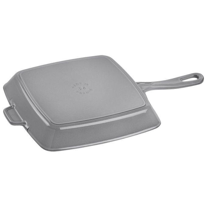 Staub 3272340036514 Grill Quadrato con Manico in Ghisa 26 cm colore Grigio grafite