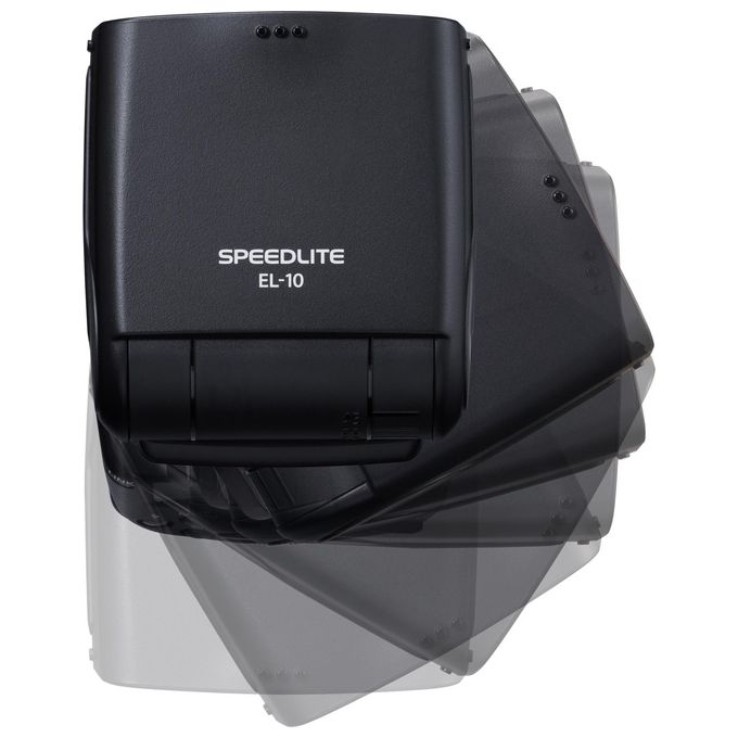 Canon 6579C002 Speedlite EL-10 Flash per Videocamera Numero Guida 40 Wireless Radio fino a 30 m Testa Orientabile 90° Verticale 330° Orizzontale Alimentazione 4 Stilo AA colore Nero