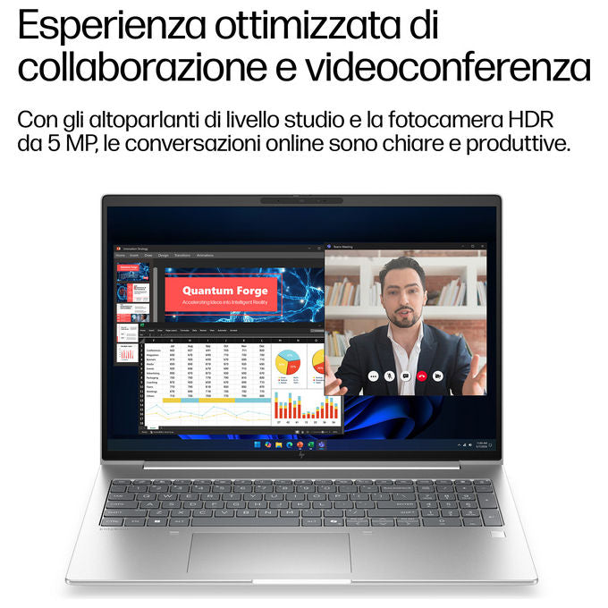 HP DQ6M7AT ProBook 4 G2i Computer portatile Intel Core 7 350 32 GB LPDDR5x 512 GB SSD Wi-Fi 7 Windows 11 Pro colore Argento
