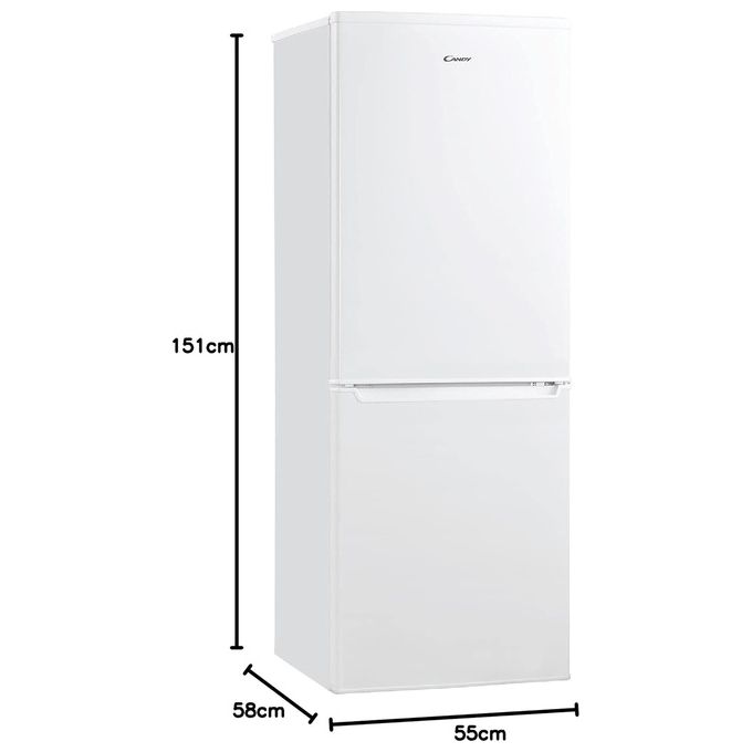Candy CHCS 514FW Frigorifero Combinato Statico Capacita' 207 Litri Classe energetica F 151 cm Bianco