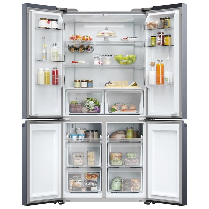 Haier 34005052 Serie 5 Frigorifero 4 porte 528 L 190 cm Classe E 38 dB No Frost Humidity Zone (190x90.8x64.8 cm) colore Nero