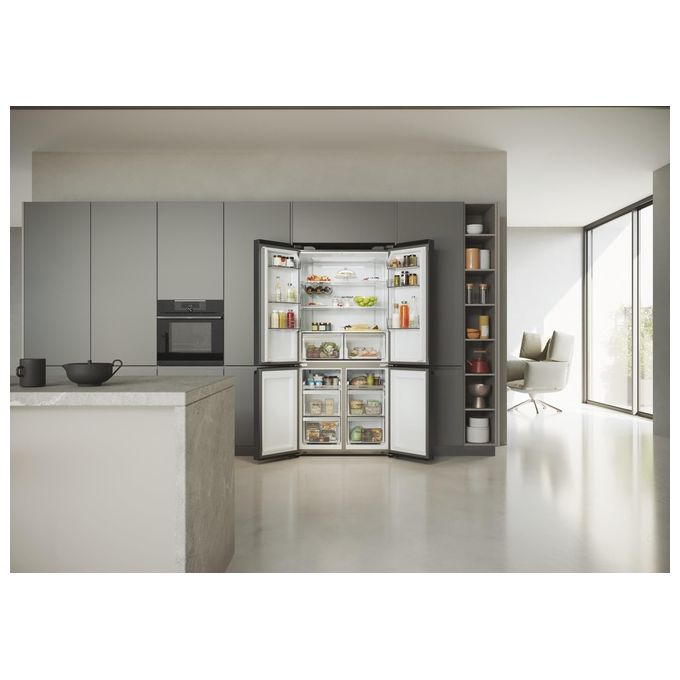 Haier 34005052 Serie 5 Frigorifero 4 porte 528 L 190 cm Classe E 38 dB No Frost Humidity Zone (190x90.8x64.8 cm) colore Nero