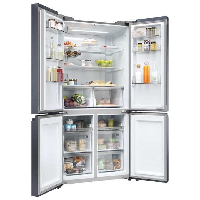 Haier 34005052 Serie 5 Frigorifero 4 porte 528 L 190 cm Classe E 38 dB No Frost Humidity Zone (190x90.8x64.8 cm) colore Nero