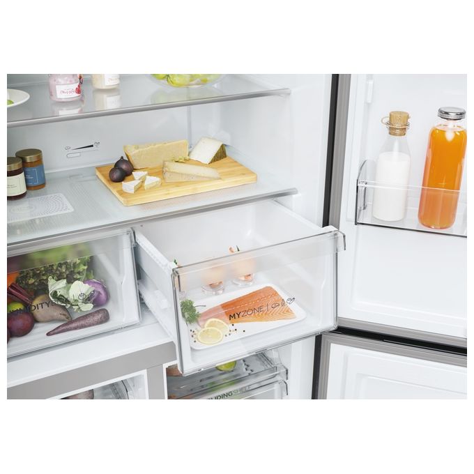 Haier 34005052 Serie 5 Frigorifero 4 porte 528 L 190 cm Classe E 38 dB No Frost Humidity Zone (190x90.8x64.8 cm) colore Nero
