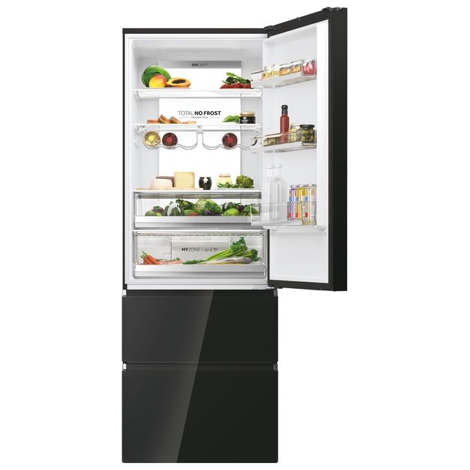 Haier 34005426 3D 70 Serie 7 Frigorifero Libera Installazione 483 L 200.6 cm Classe D 35 dB No Frost (70x67.5x200.6 cm) colore Platino Acciaio inox