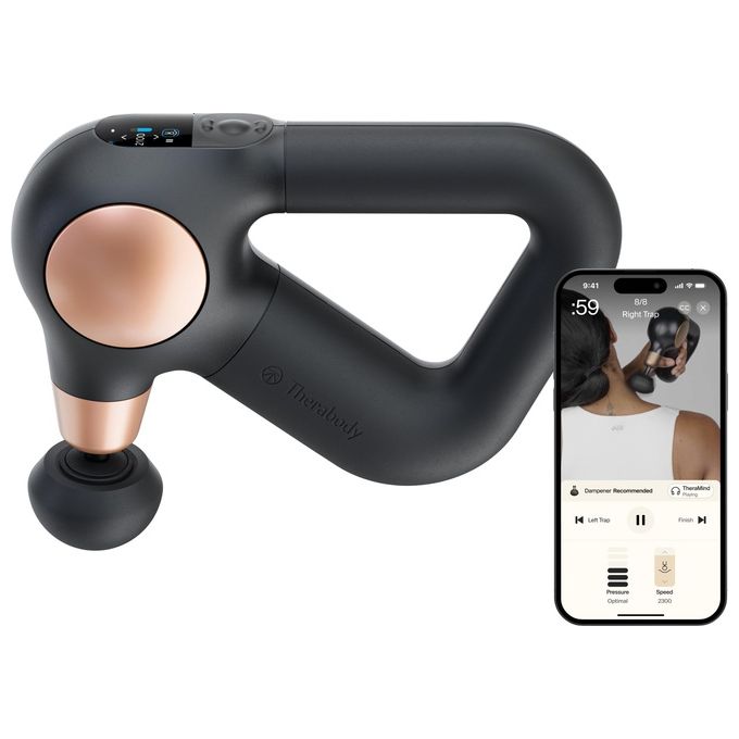 Therabody 0840295409924 Theragun Sense 2 Pistolet de Massage 5 niveaux d'intensité 12 mm d'amplitude avec embouts inclus et connectivité smartphone couleur Noir