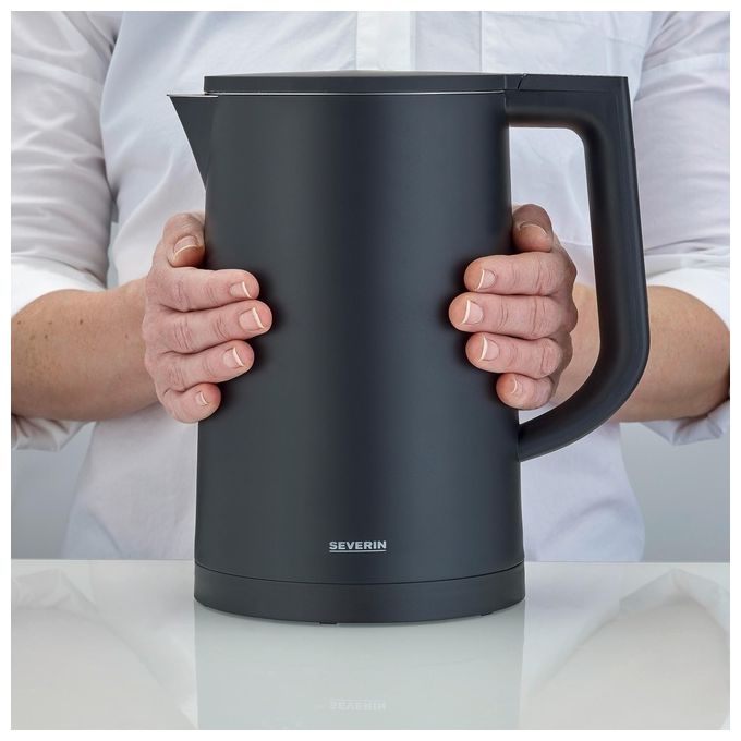 Severin WK3483 Bollitore Elettrico 1.7 L 2200 W con Mantenimento Temperatura e Spegnimento Automatico colore Nero