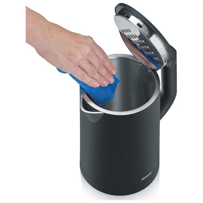 Severin WK3483 Bollitore Elettrico 1.7 L 2200 W con Mantenimento Temperatura e Spegnimento Automatico colore Nero