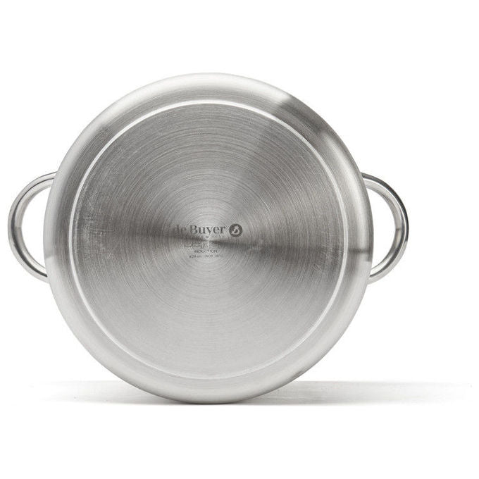 De Buyer 3507.24 Prim'Appety Pentolone 10 L Acciaio inox Diametro 24 cm Adatto per Induzione colore Acciaio inox