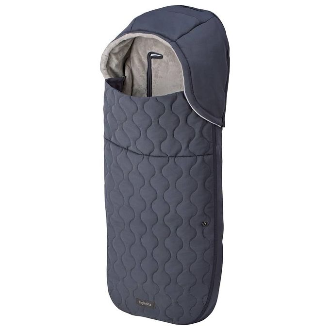 Inglesina A099T1BLU Sacco Termico Passeggino 3 in 1 con Interno in Fleece Esterno Trapuntato Water-Resistant Cappuccio Removibile Compatibile Cinture a 5 Punti 44 x 92 cm colore Blue