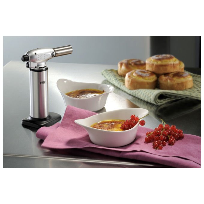 Gefu 4006664354004 Fuego Nero Acciaio inossidabile Torcia da Cucina con Regolazione Fiamma e Sicurezza Bambini colore Nero