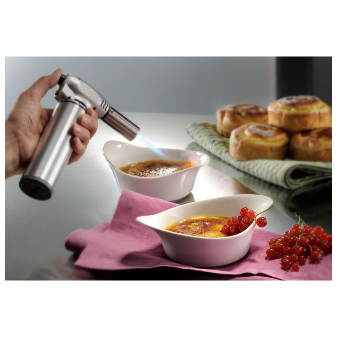 Gefu 4006664354004 Fuego Nero Acciaio inossidabile Torcia da Cucina con Regolazione Fiamma e Sicurezza Bambini colore Nero