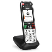 Gigaset S30852-H3135-R101 EASY 500A Telefono Cordless con Segreteria Integrata Schermo 2.2'' Anrufbeantworter Freisprechen Hörgerätekompatibel colore Nero