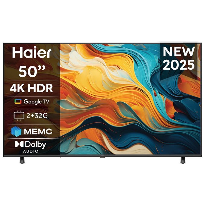 Haier H50K85FUX Serie K85 Smart TV 50'' 4K HDR Google TV Dolby Audio MEMC 32GB colore Nero