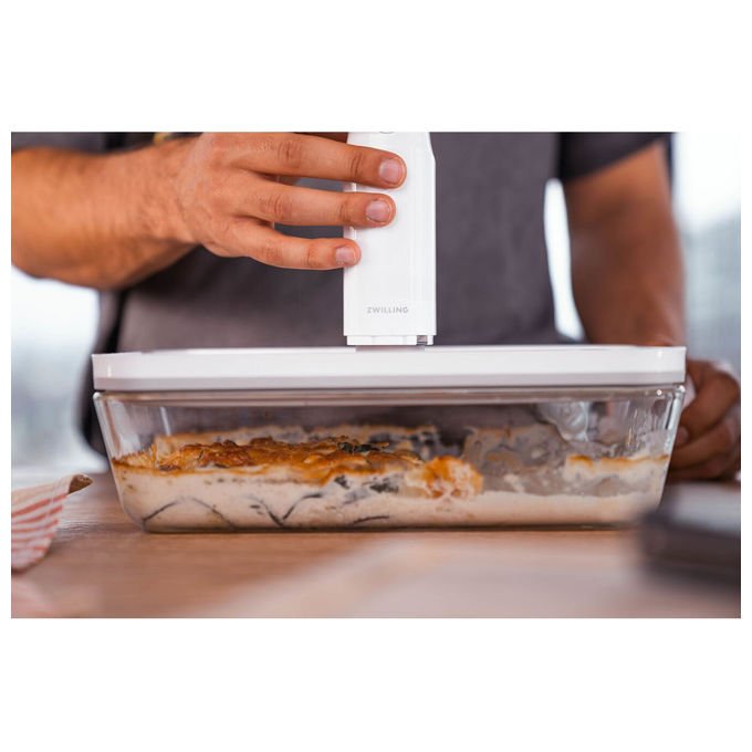 Zwilling 36803-000-0 FRESH and SAVE Scatola Rettangolare 2,85 L in Vetro Sottovuoto con Coperchio in Plastica colore Grigio Trasparente