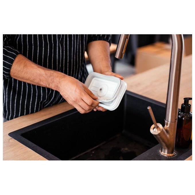 Zwilling 36803-000-0 FRESH and SAVE Scatola Rettangolare 2,85 L in Vetro Sottovuoto con Coperchio in Plastica colore Grigio Trasparente